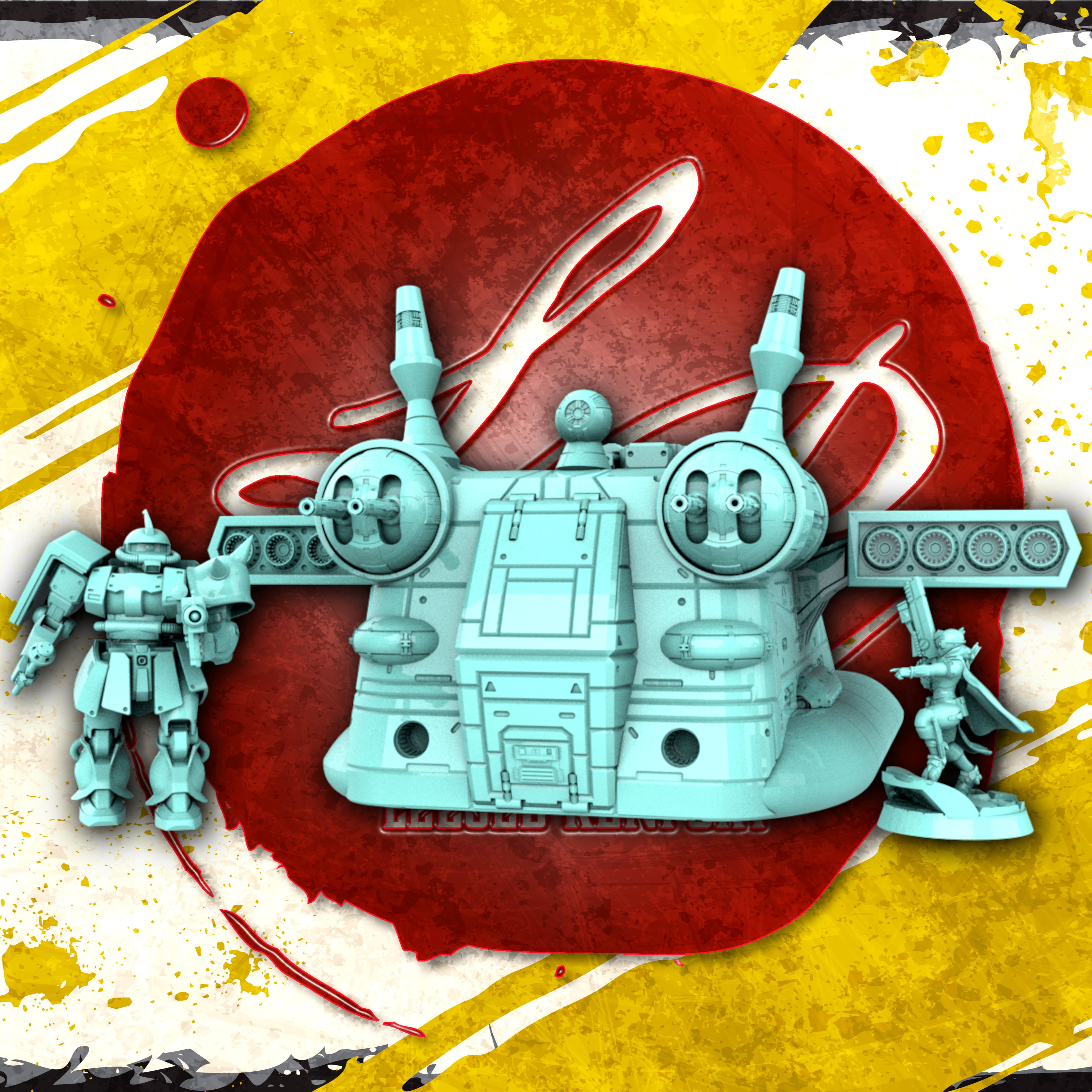 Zeon Sept Hover Tank 3D print model_7