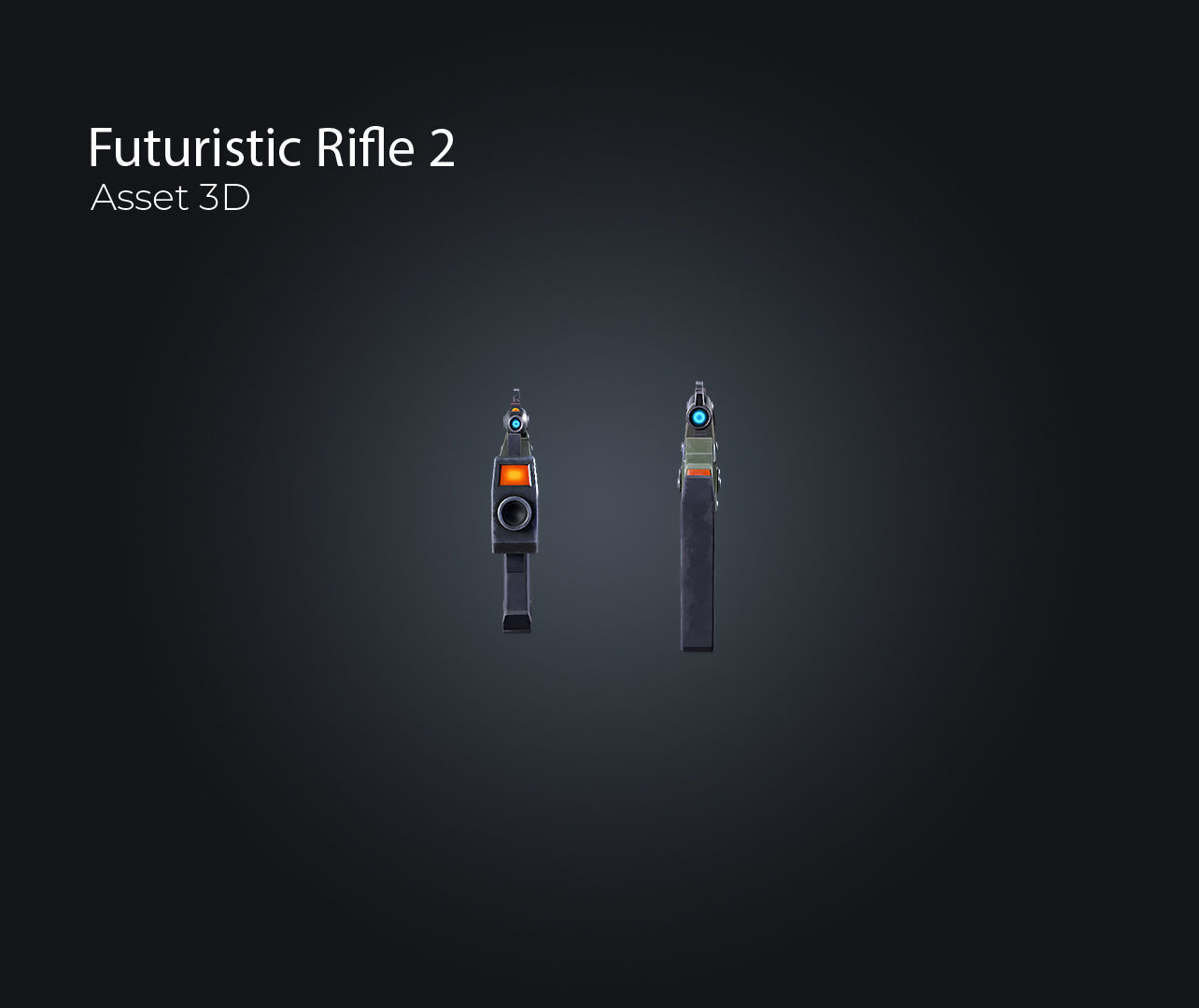 Futuristic Rifle V2 Low-poly 3D model_4