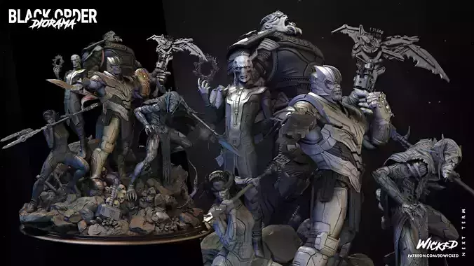 BLACK ORDER DIORAMA TESTED AND READY FOR 3D PRINTING 3D print model