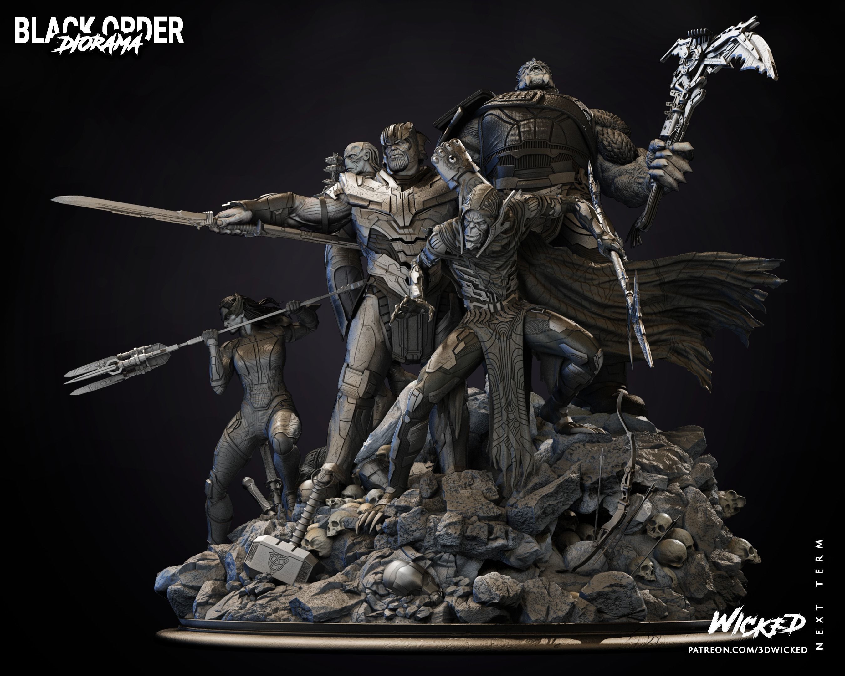 BLACK ORDER DIORAMA TESTED AND READY FOR 3D PRINTING 3D print model_31