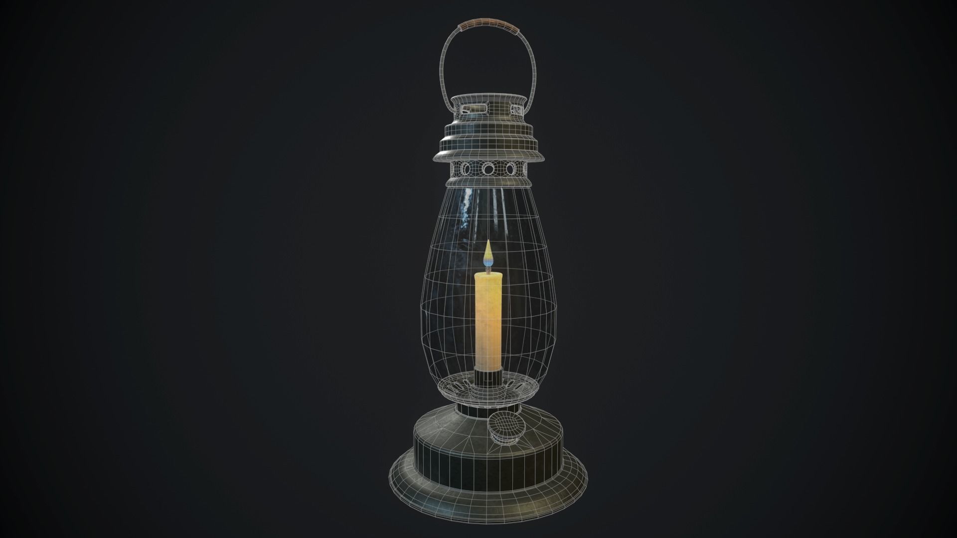 Candle 7 PBR Low-poly 3D model_2