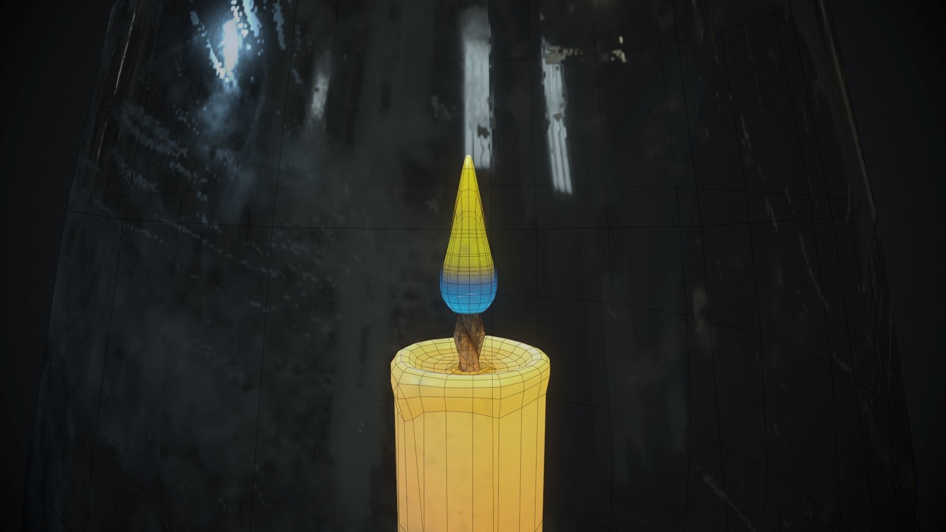 Candle 7 PBR Low-poly 3D model_6