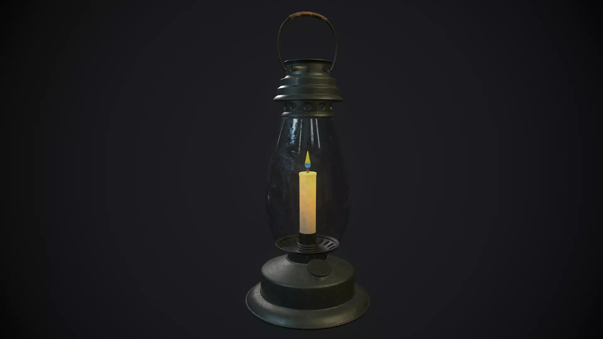 Candle 7 PBR Low-poly 3D model_0