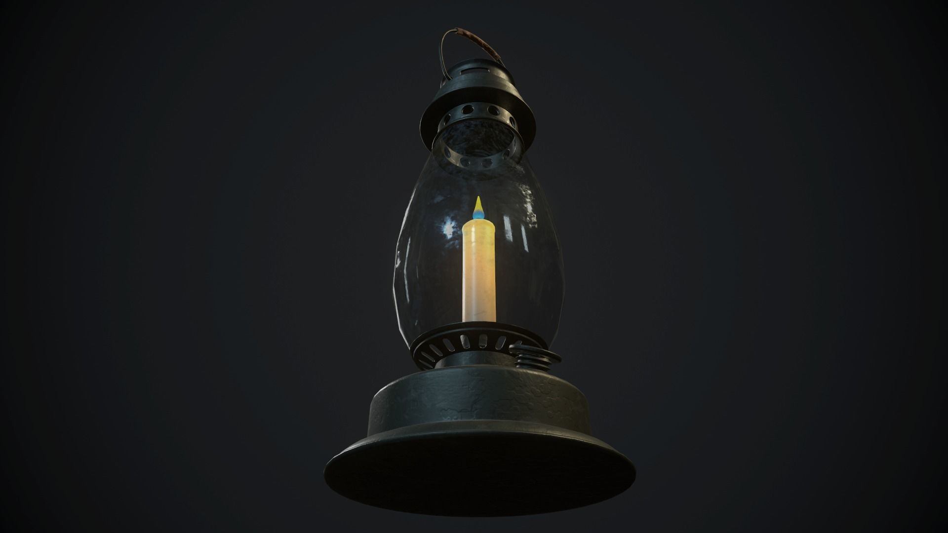 Candle 7 PBR Low-poly 3D model_9