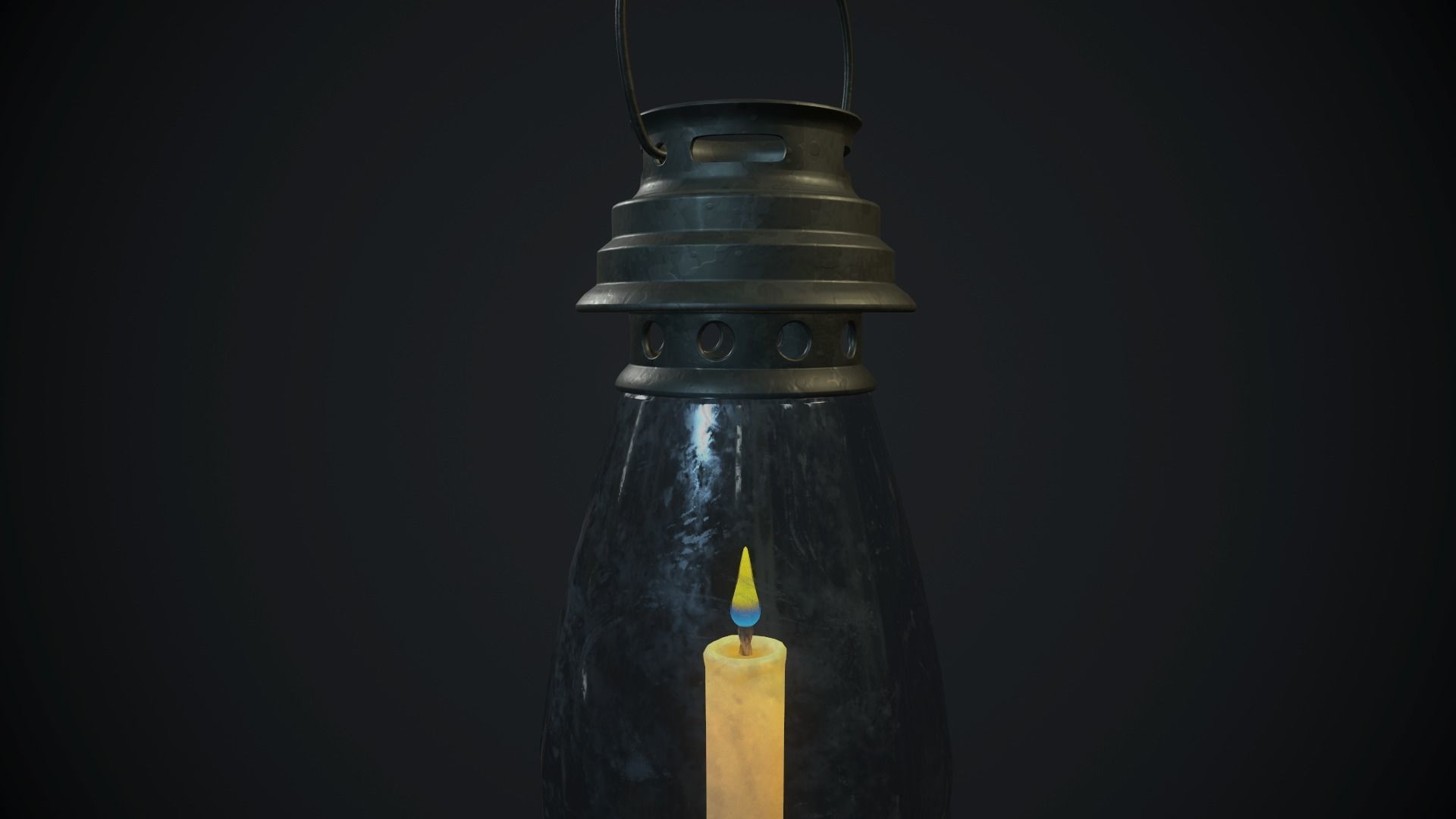 Candle 7 PBR Low-poly 3D model_8