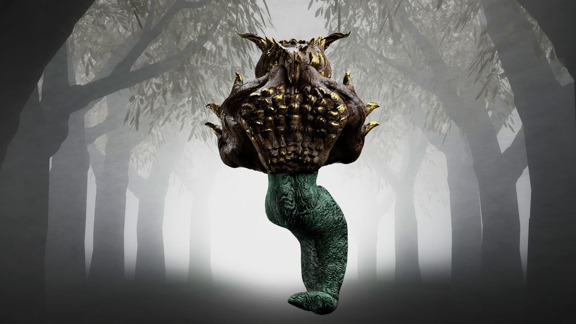 Monster - Creature Low-poly 3D model_3