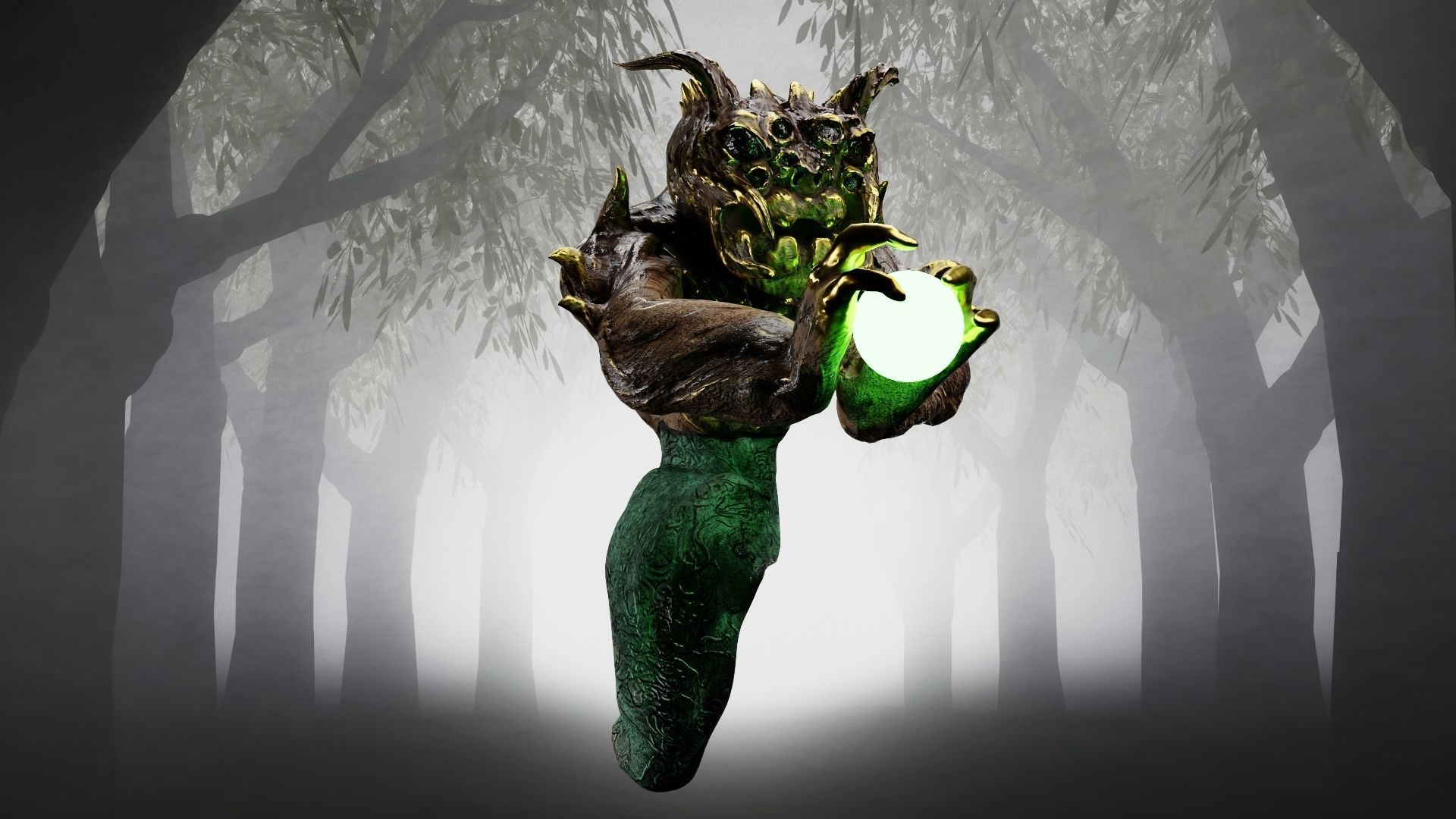 Monster - Creature Low-poly 3D model_1