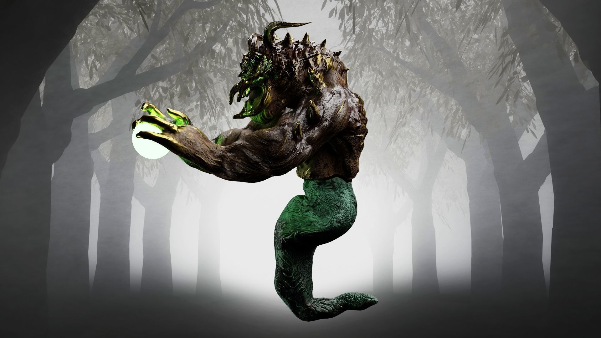 Monster - Creature Low-poly 3D model_2