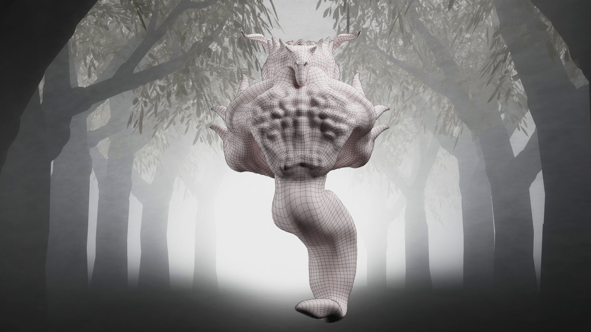 Monster - Creature Low-poly 3D model_8