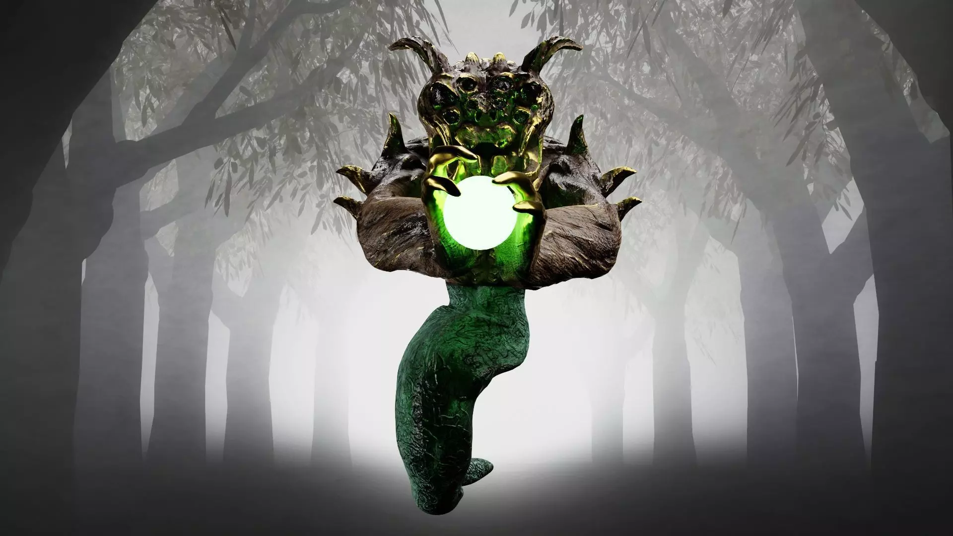 Monster - Creature Low-poly 3D model_0