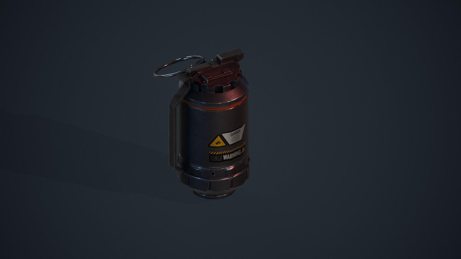 Game Ready Pack Of Sci Fi Cyberpunk Hand Grenades AR VR Low-poly 3D model_6