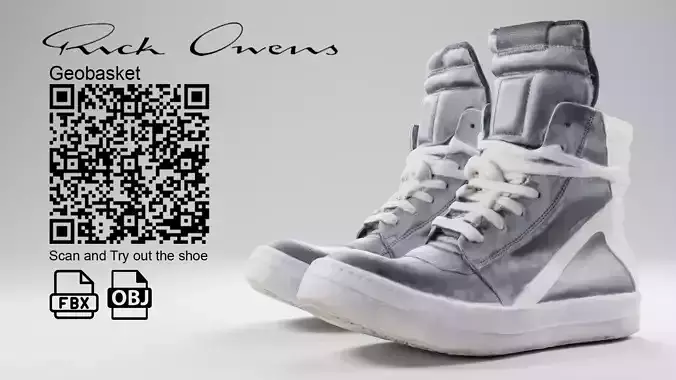 Rick Owens Geobasket Low-poly 3D model Low-poly 3D model