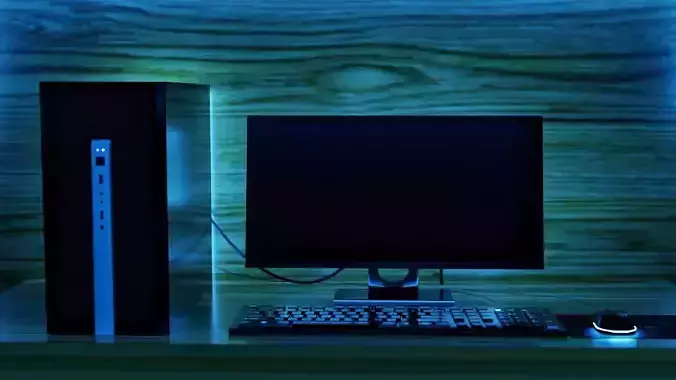 Desktop pc full set 3D model