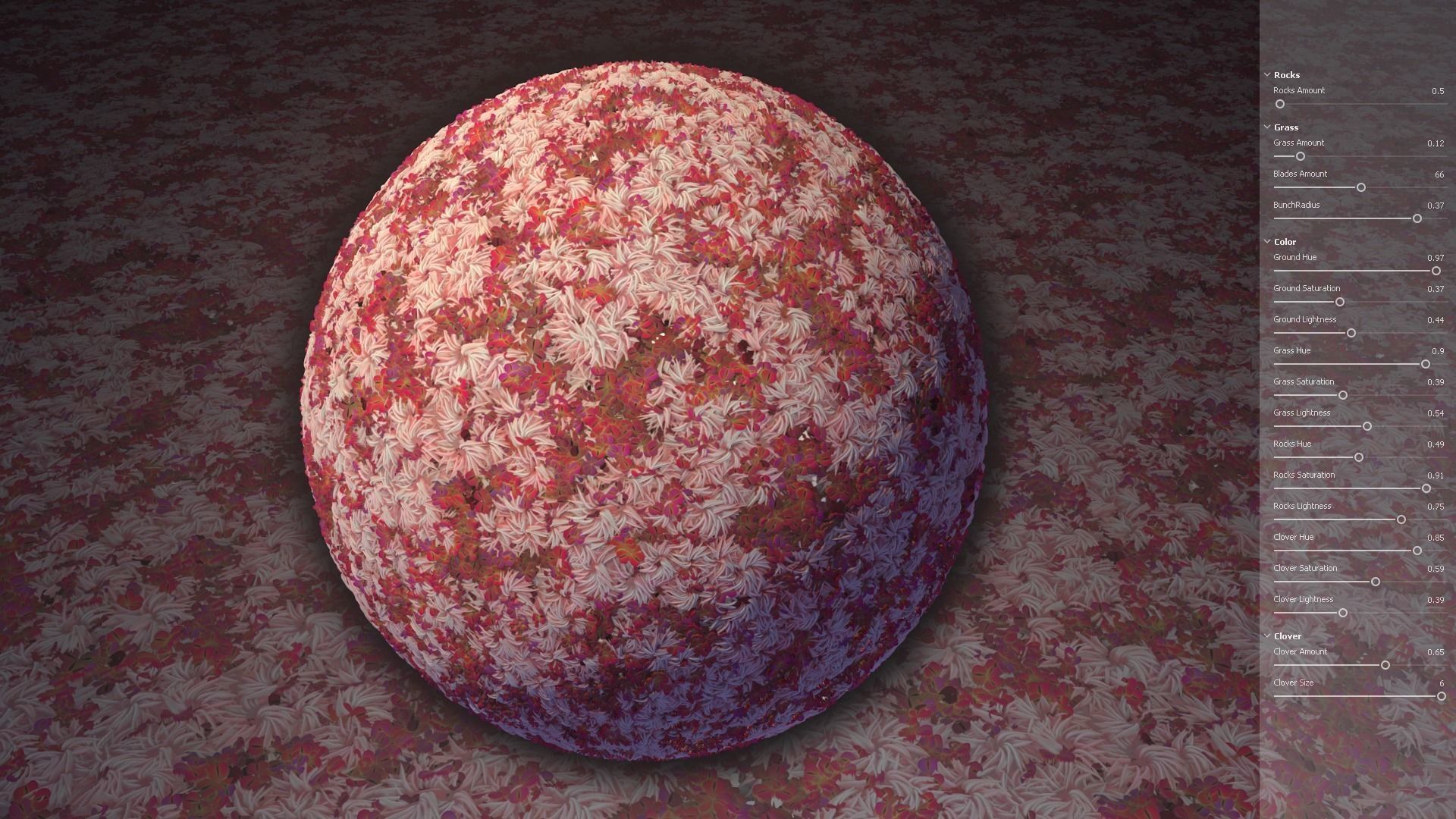 Grass Clover Stylized Procedural Material Texture_4