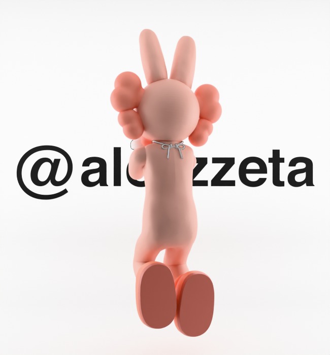 Kaws Holiday Indonesia Textured Low-poly 3D model_17