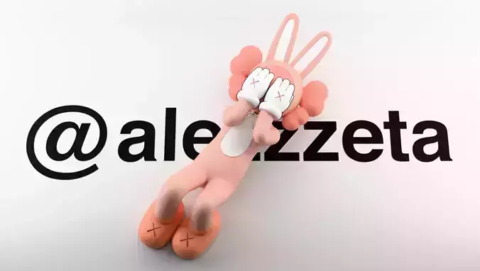 Kaws Holiday Indonesia Textured Low-poly 3D model