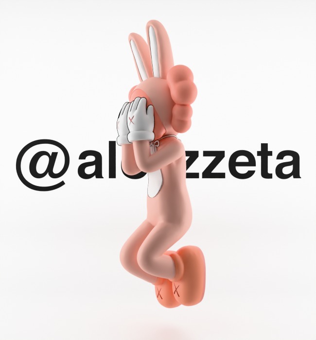 Kaws Holiday Indonesia Textured Low-poly 3D model_7