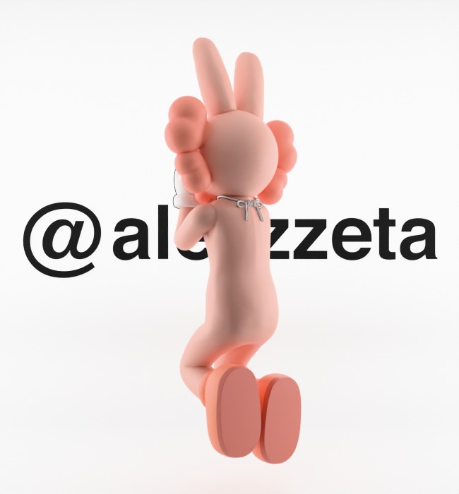 Kaws Holiday Indonesia Textured Low-poly 3D model_15