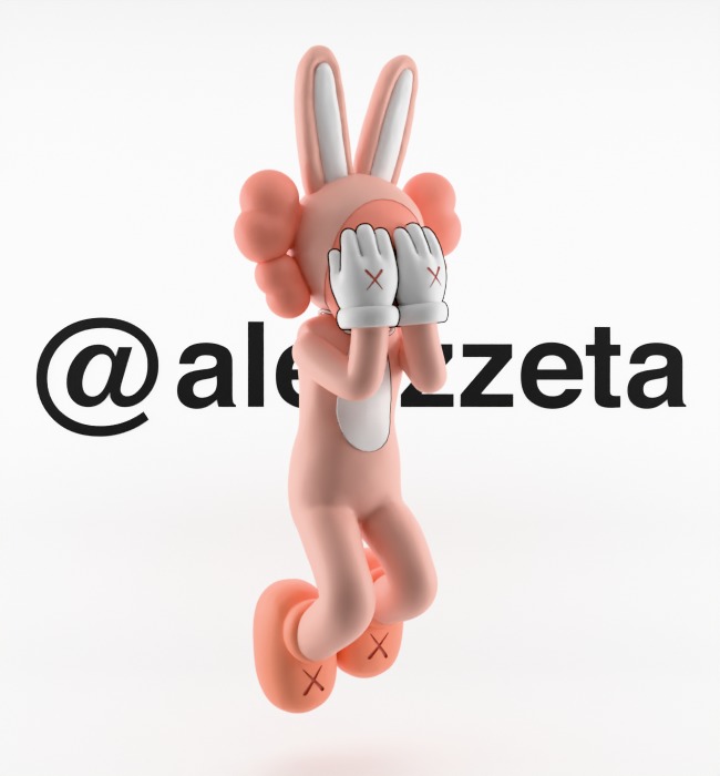 Kaws Holiday Indonesia Textured Low-poly 3D model_34