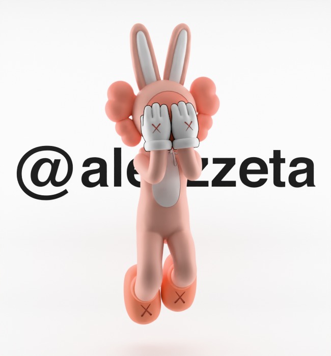 Kaws Holiday Indonesia Textured Low-poly 3D model_36