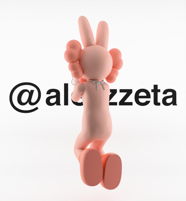 Kaws Holiday Indonesia Textured Low-poly 3D model_16