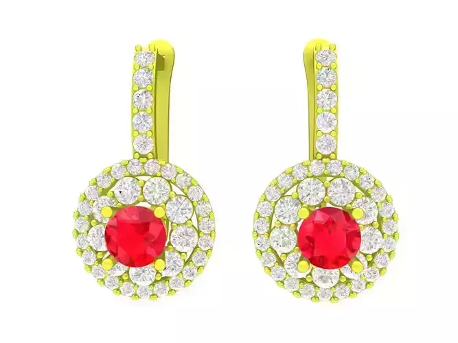 5817 halo diamond earrings