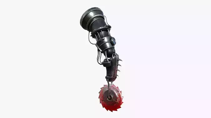 Robotic Arm A10 Bloody - Character Design SciFi Low-poly 3D model