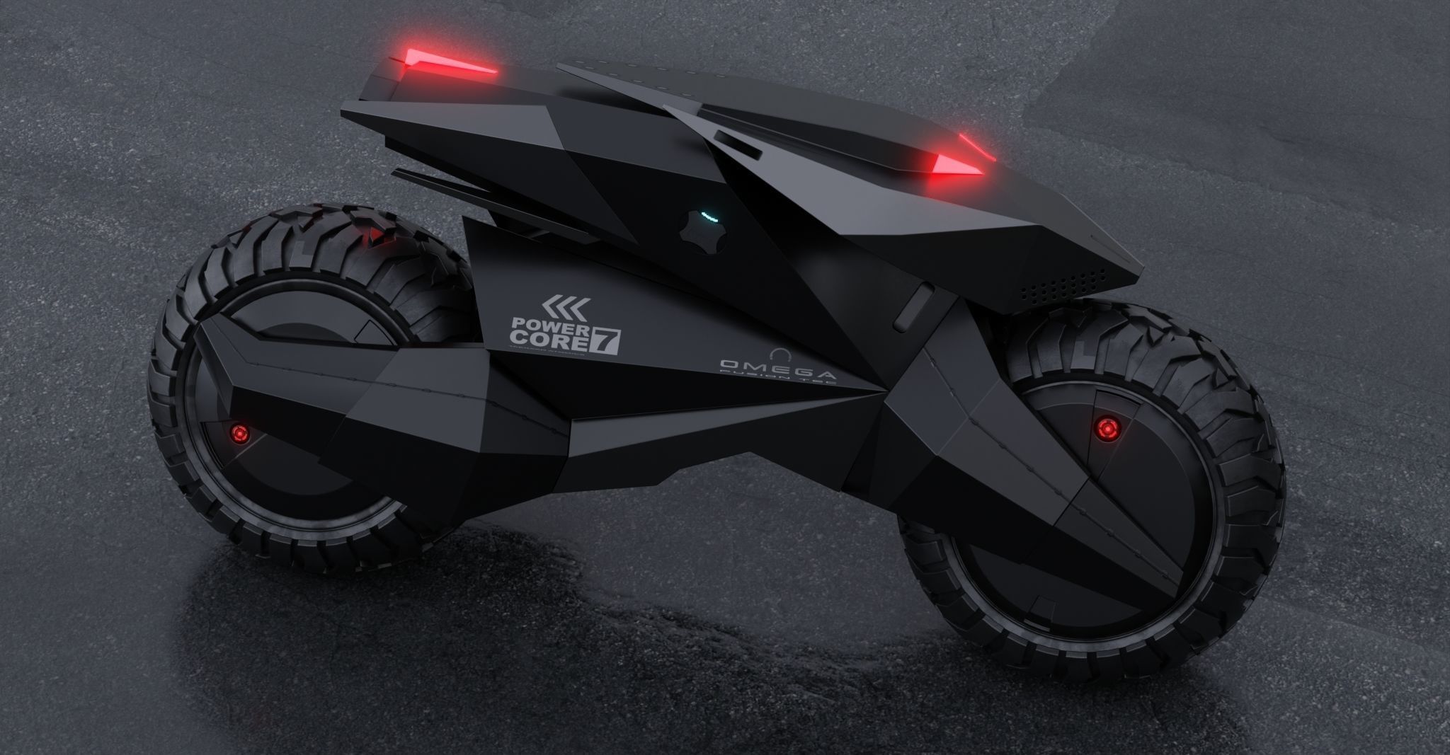 Motorcycle Robot 3D model_1