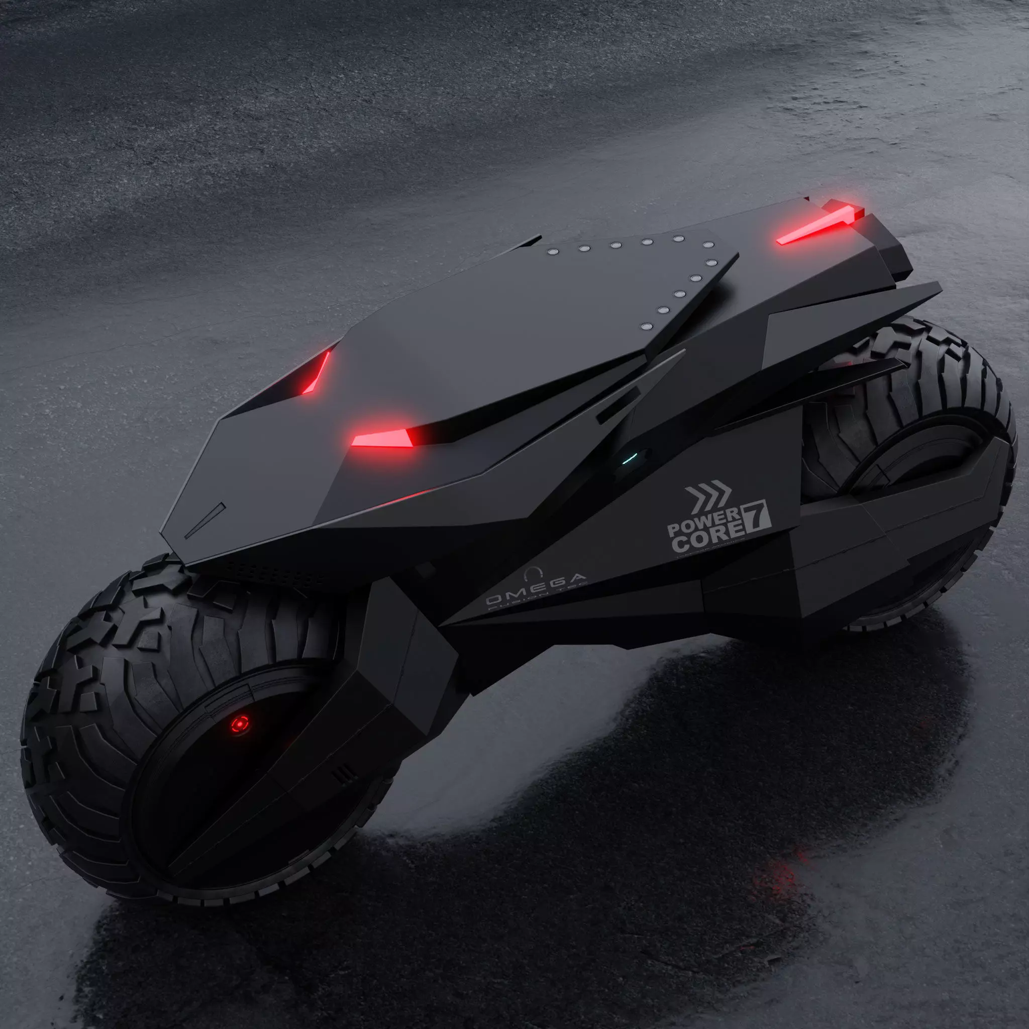 Motorcycle Robot 3D model_0