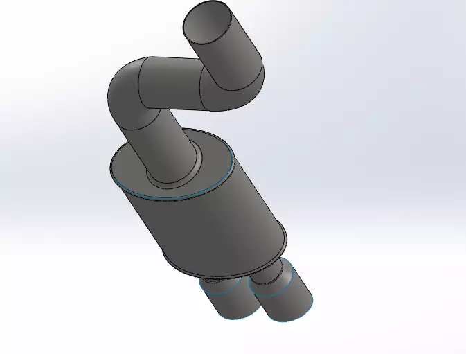 Exhaust Low-poly 3D model
