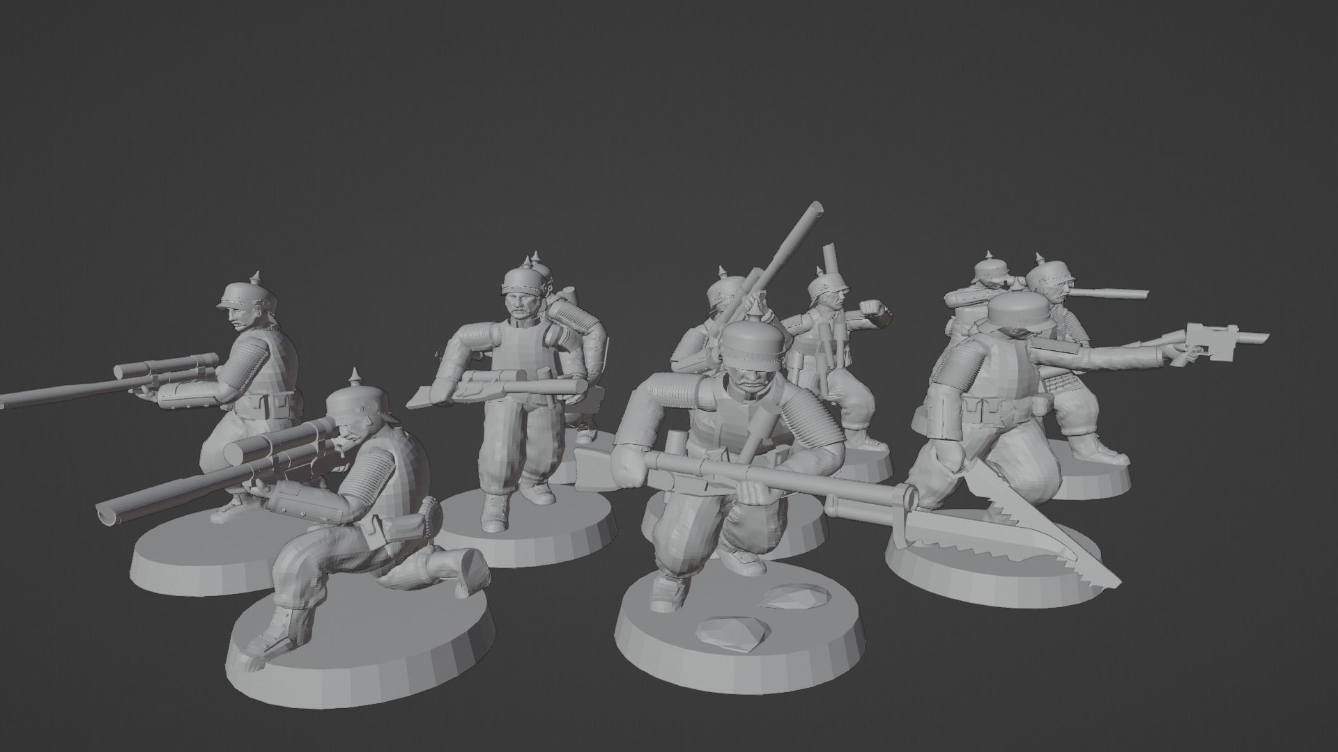 Prussian Space Grenadier Infantry Squad 3D print model_1