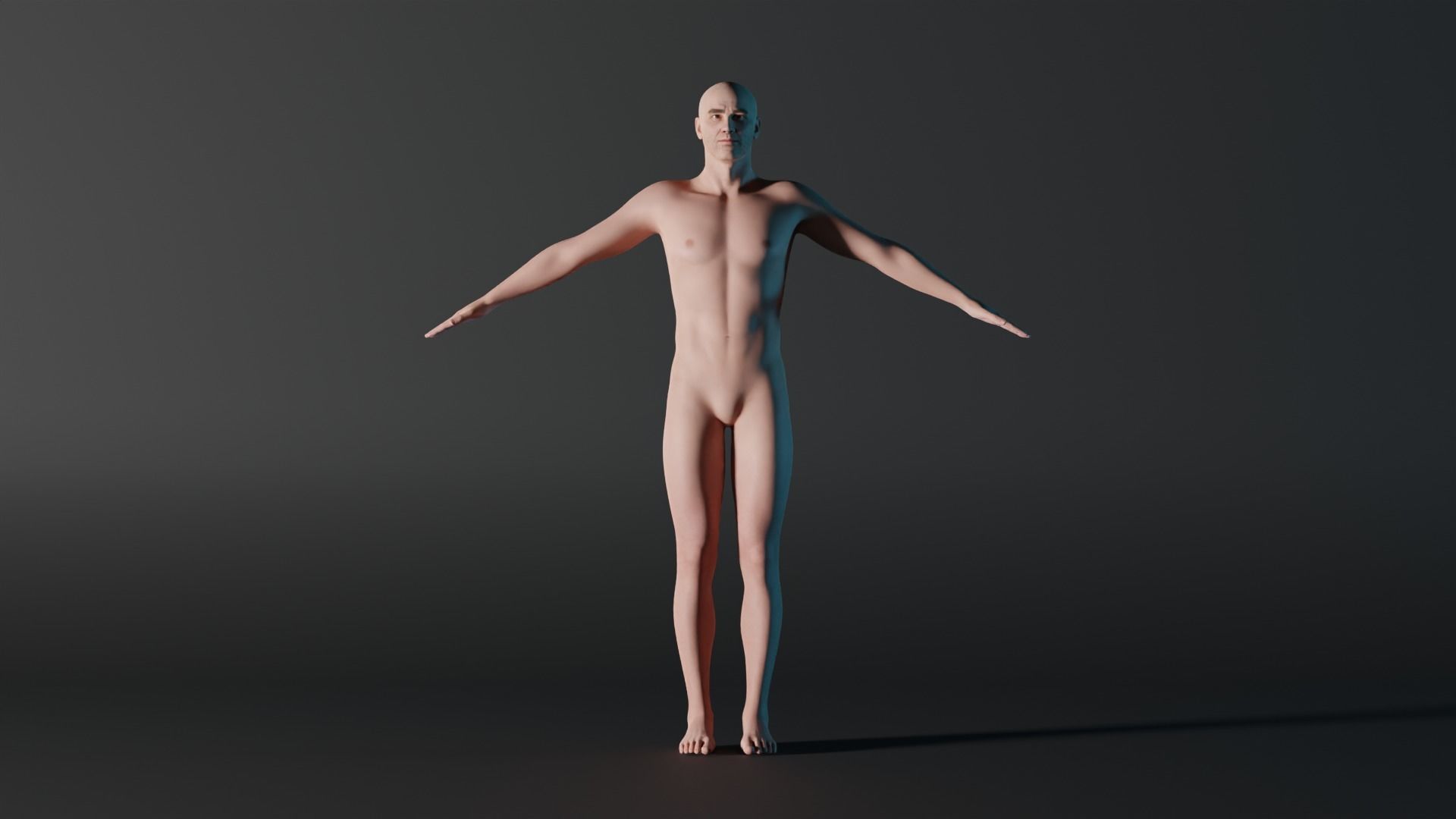 Realistic Male - Litt 3D model_1