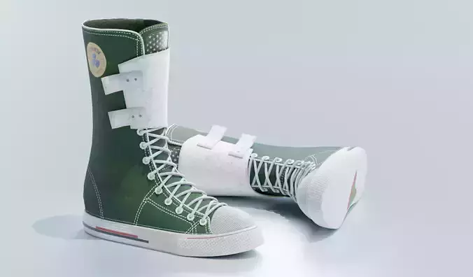 Game-Ready Converse Style Boots