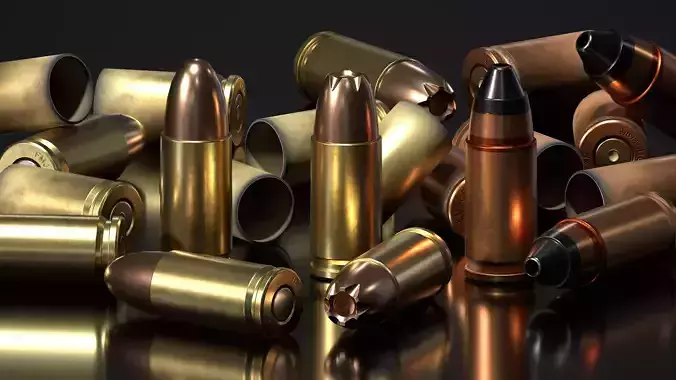 9MM Ammo Pack Low-poly 3D model