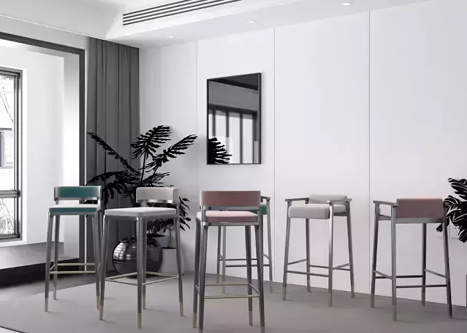 Modern bar fabric chair