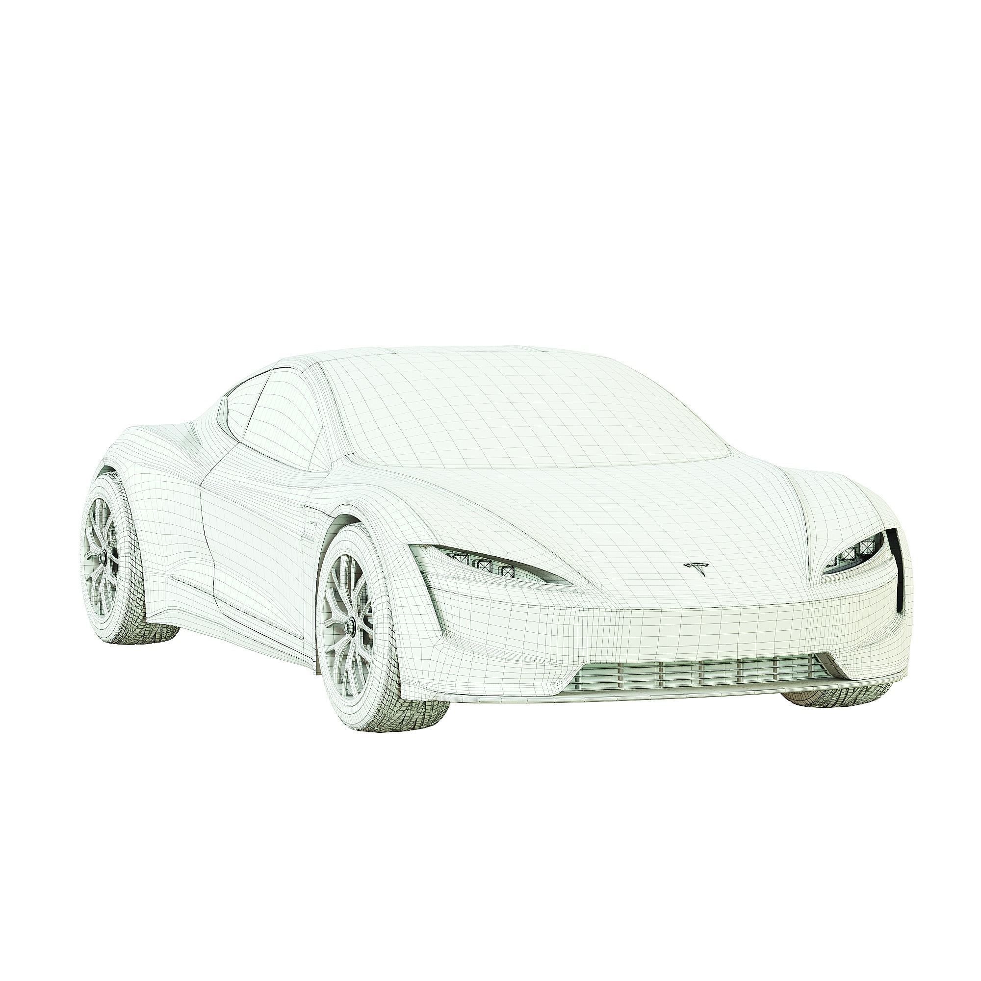 Tesla Roadster 3D model_2