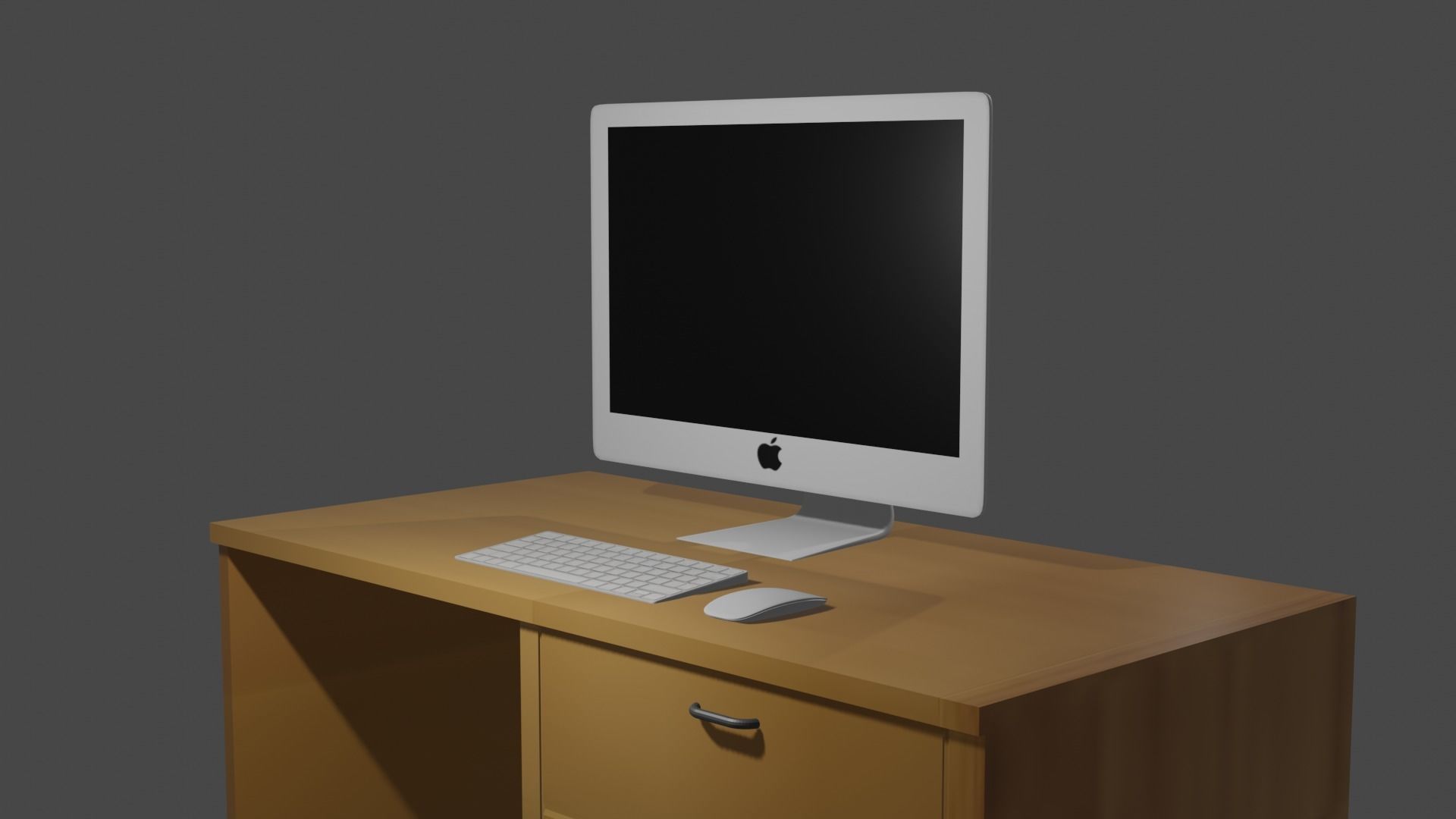 COMPUTER TABLE WITH MAC 3D model_4