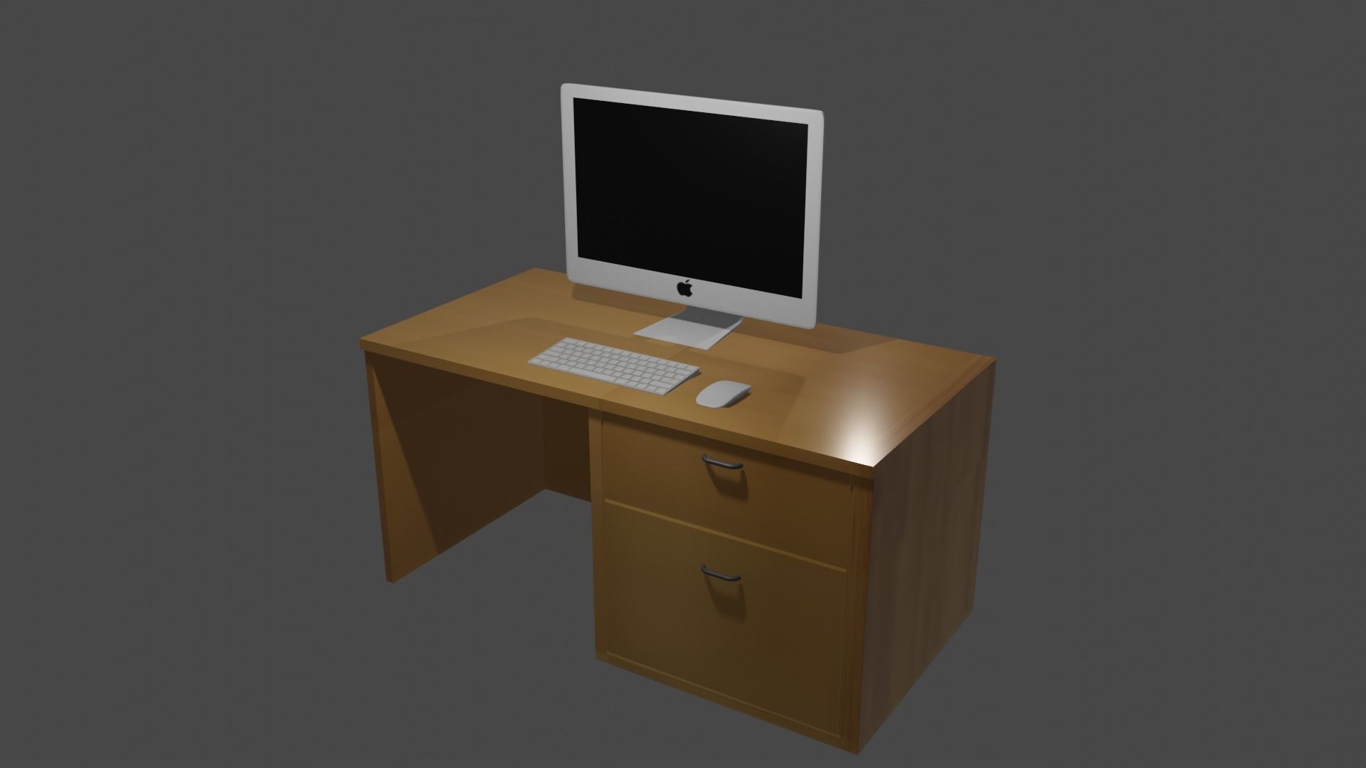 COMPUTER TABLE WITH MAC 3D model_1