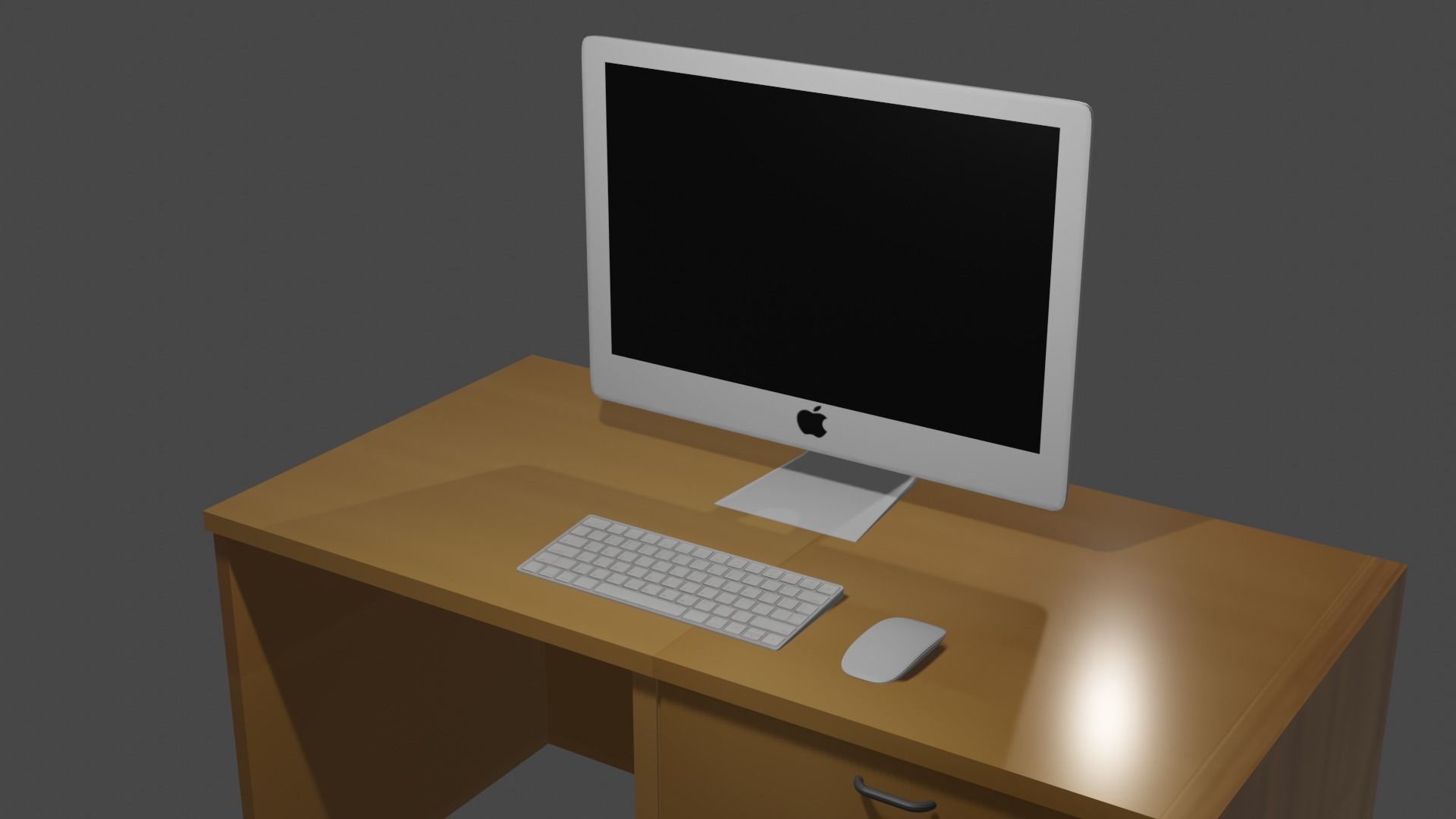 COMPUTER TABLE WITH MAC 3D model_3