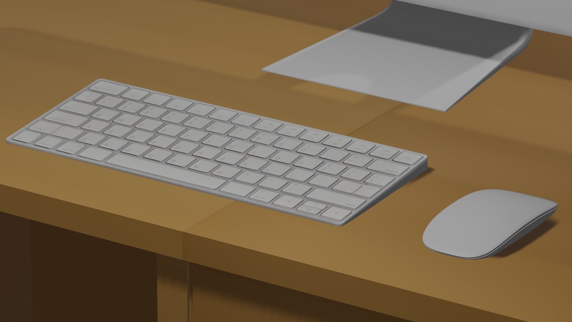 COMPUTER TABLE WITH MAC 3D model_2