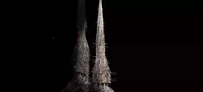 London Modern Art shard Tower 3 3D model