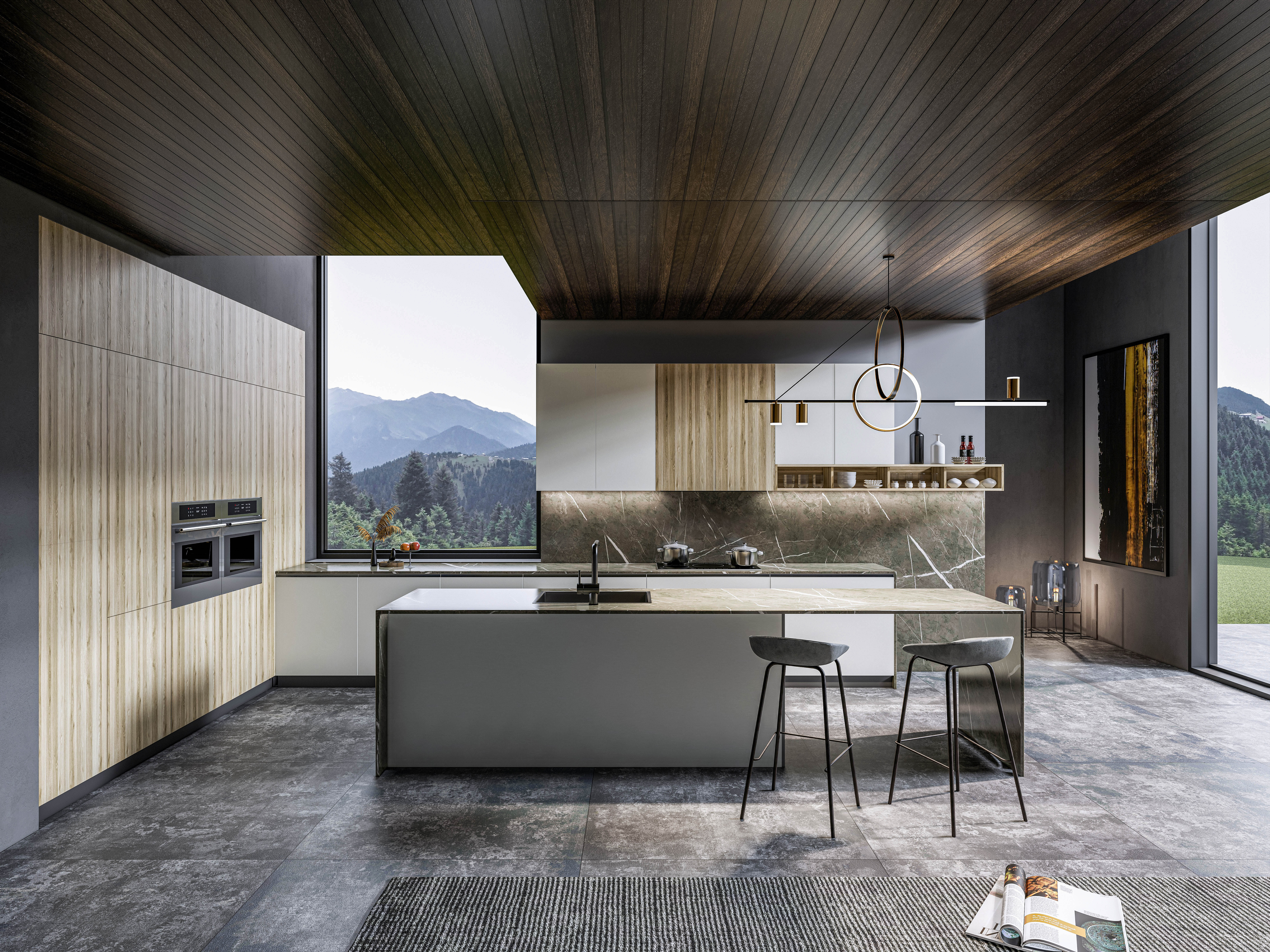 Kitchen fully parametric  Resizable manufacturable  0021 3D model_3