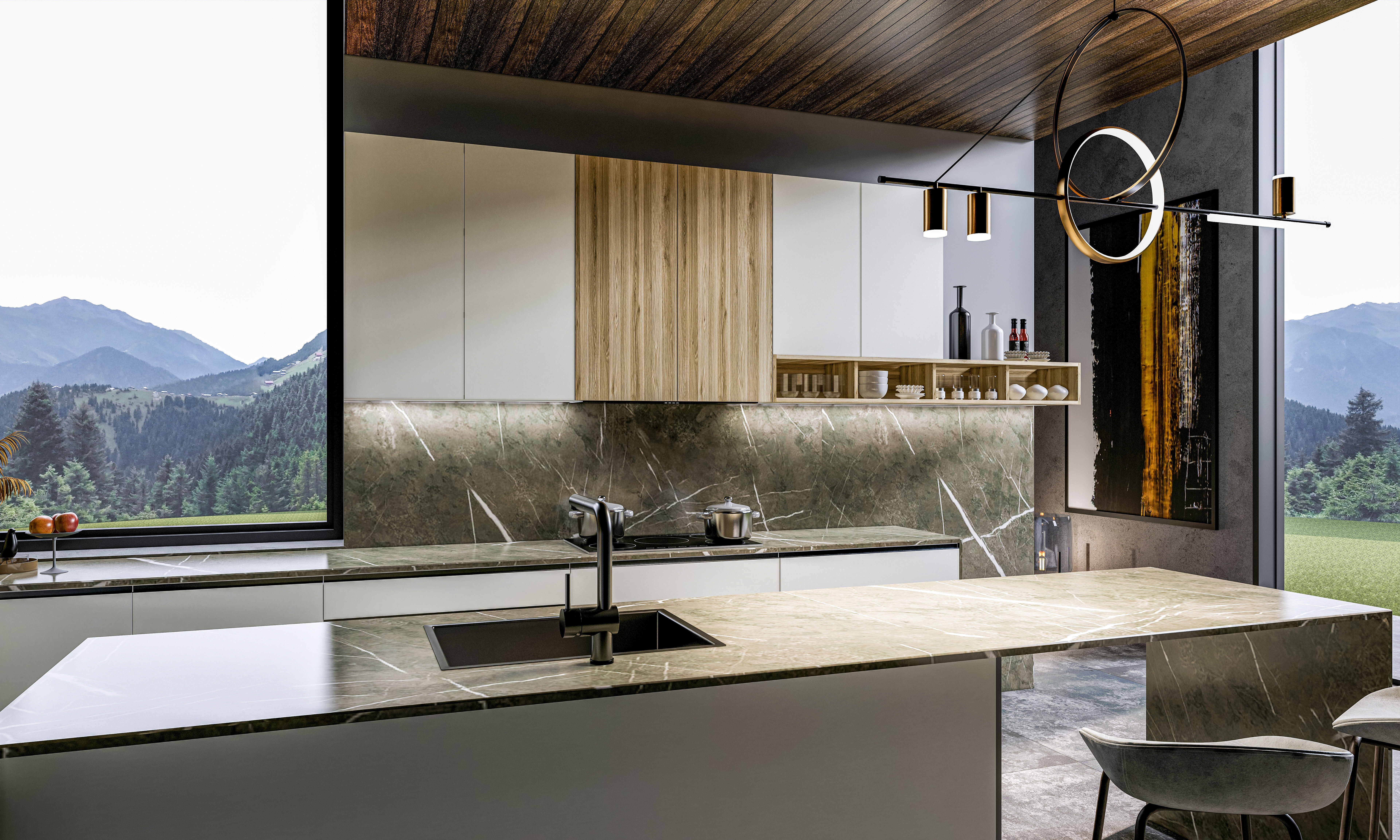 Kitchen fully parametric  Resizable manufacturable  0021 3D model_16