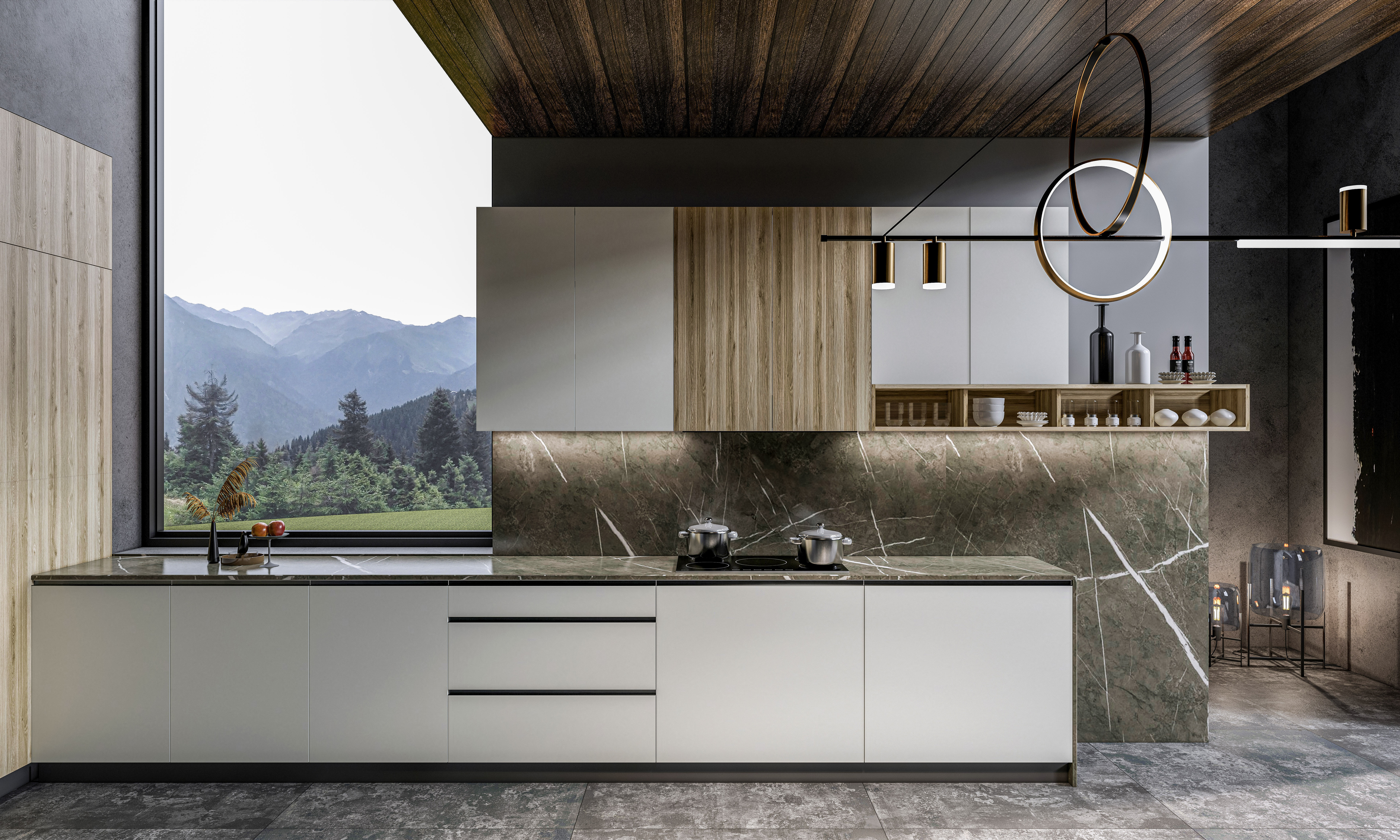 Kitchen fully parametric  Resizable manufacturable  0021 3D model_13