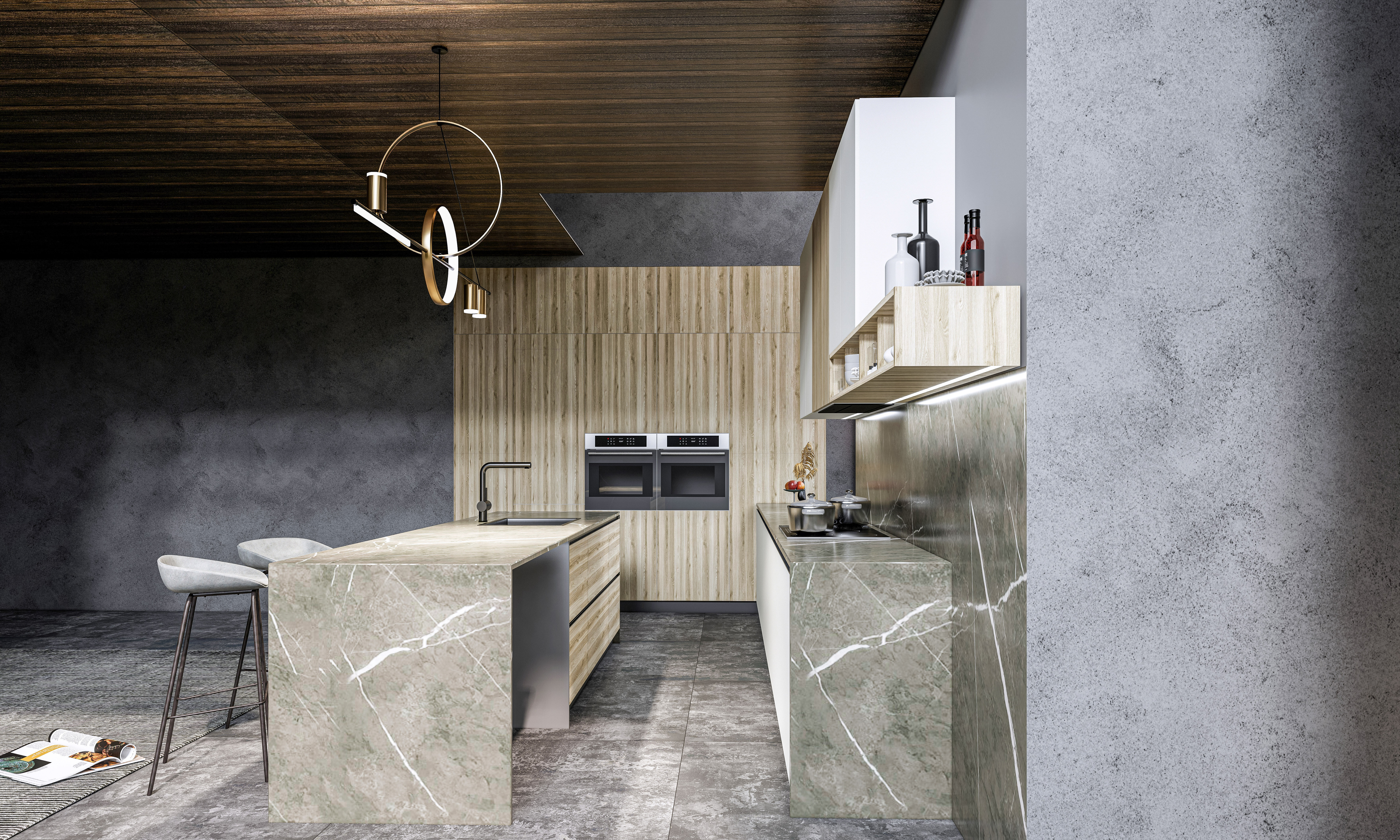 Kitchen fully parametric  Resizable manufacturable  0021 3D model_10