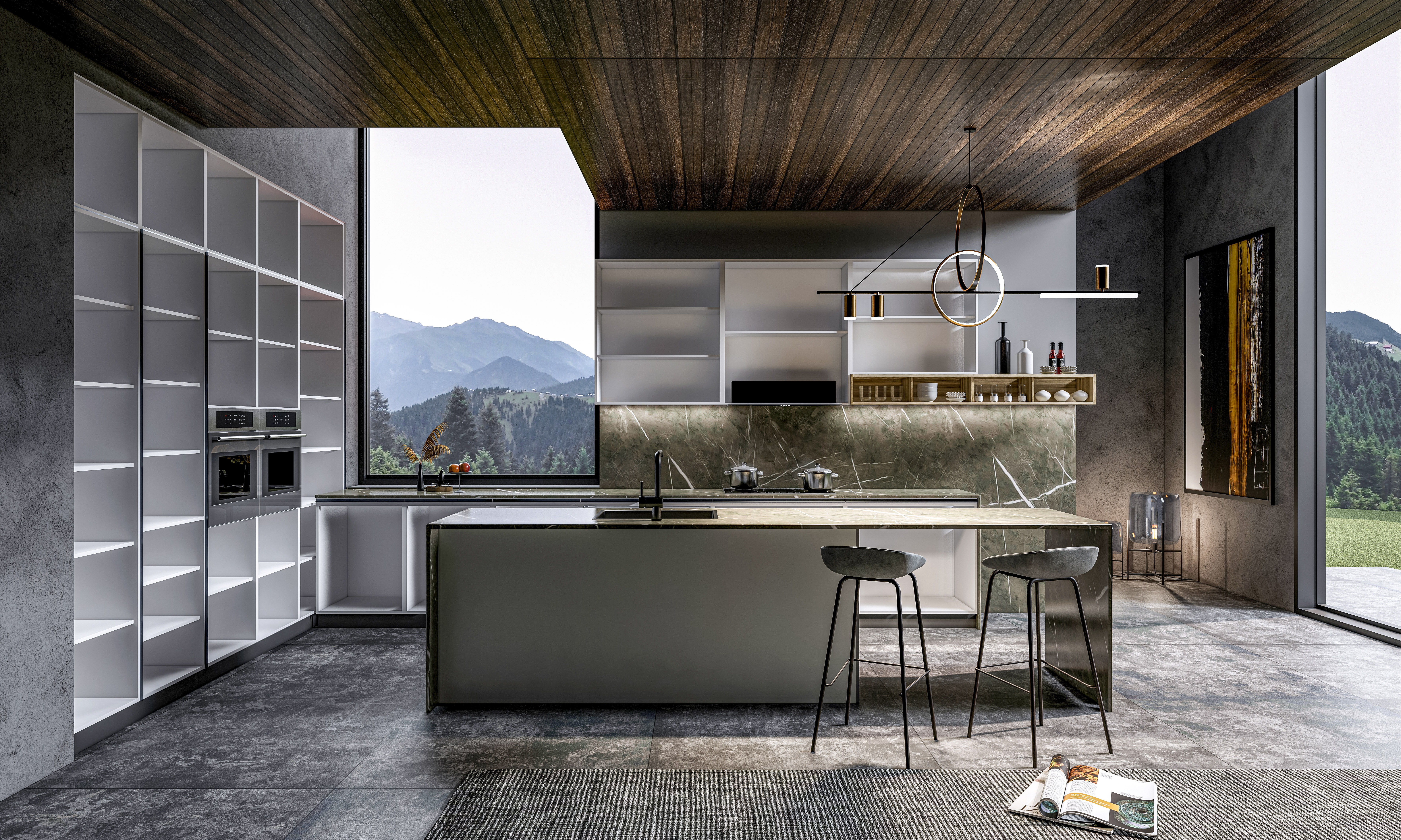 Kitchen fully parametric  Resizable manufacturable  0021 3D model_2