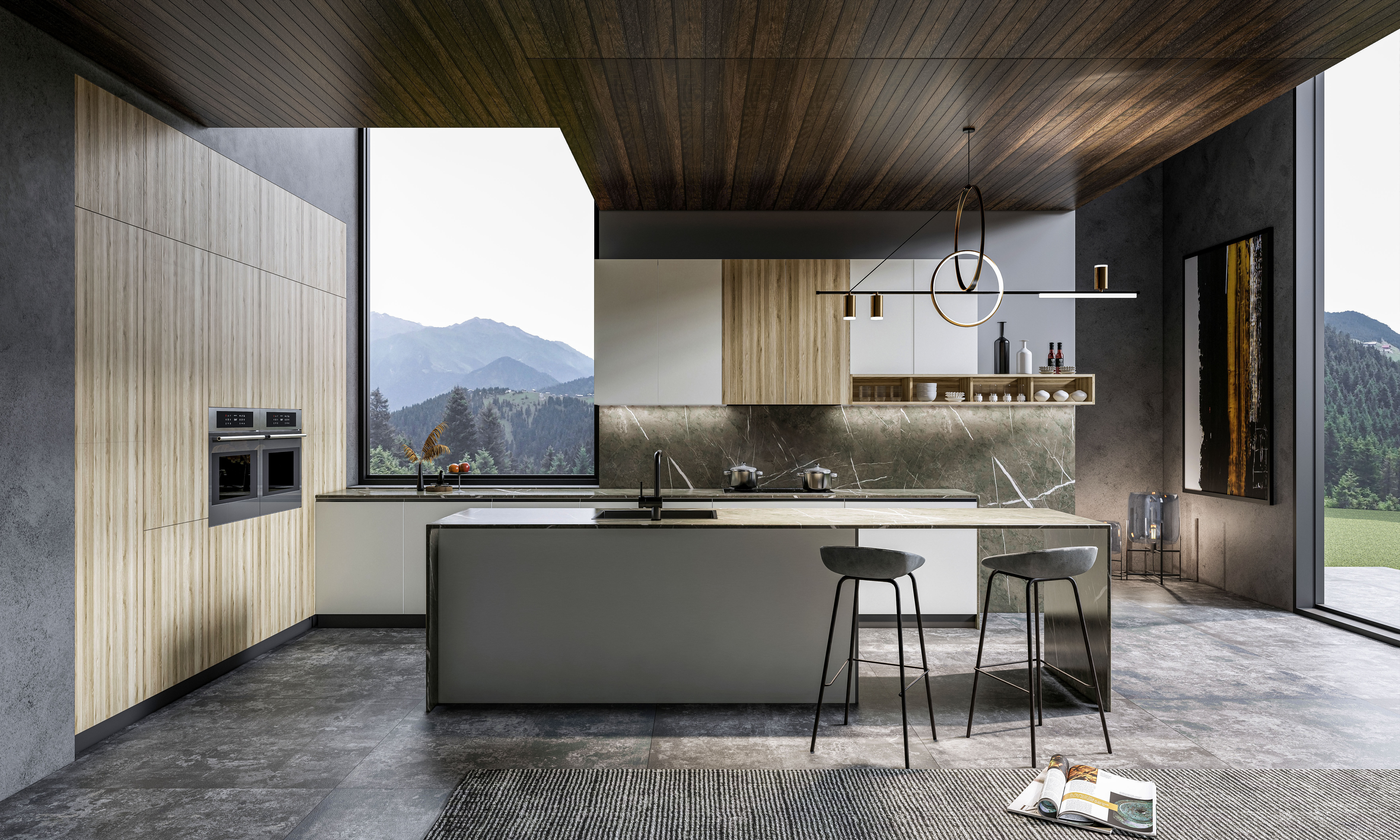 Kitchen fully parametric  Resizable manufacturable  0021 3D model_7