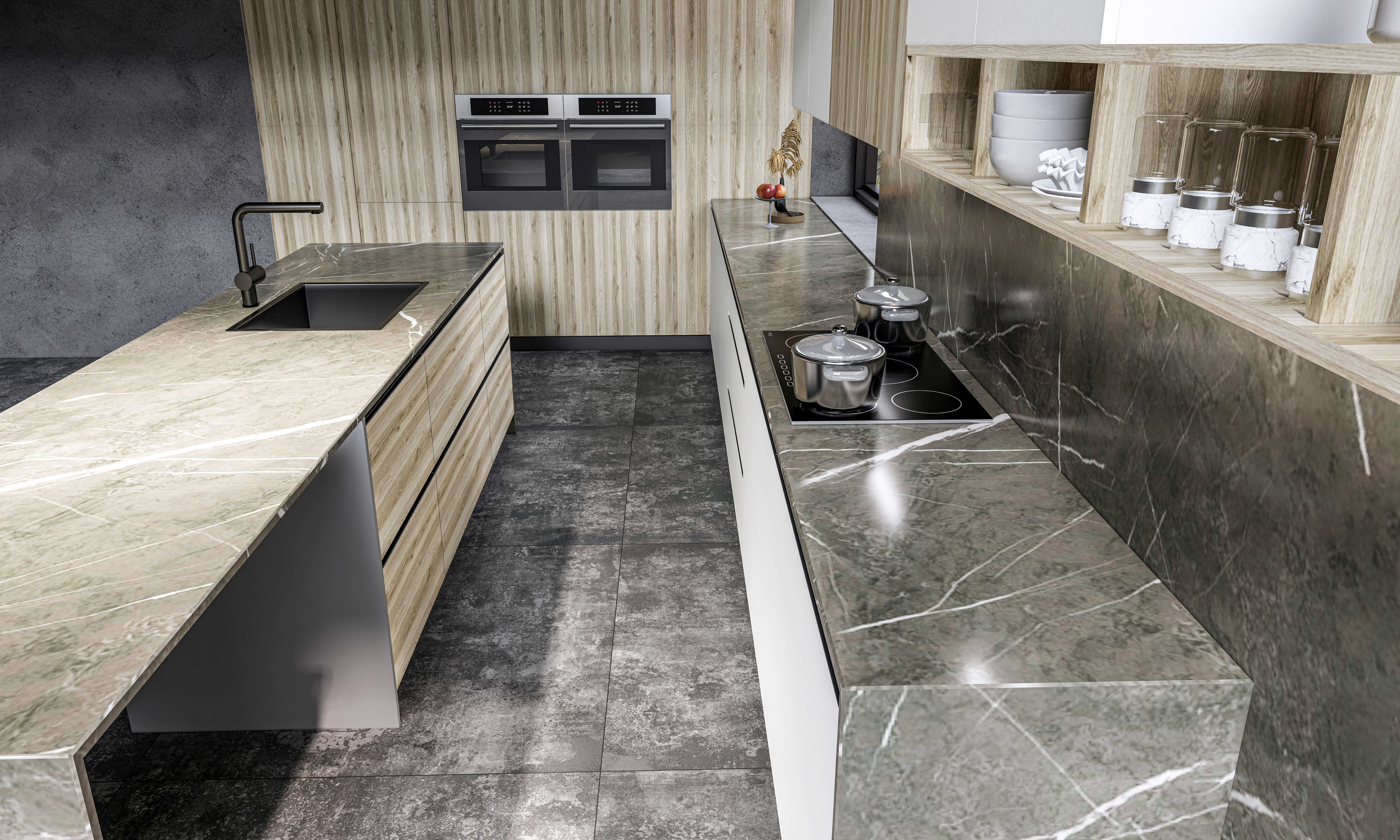 Kitchen fully parametric  Resizable manufacturable  0021 3D model_18