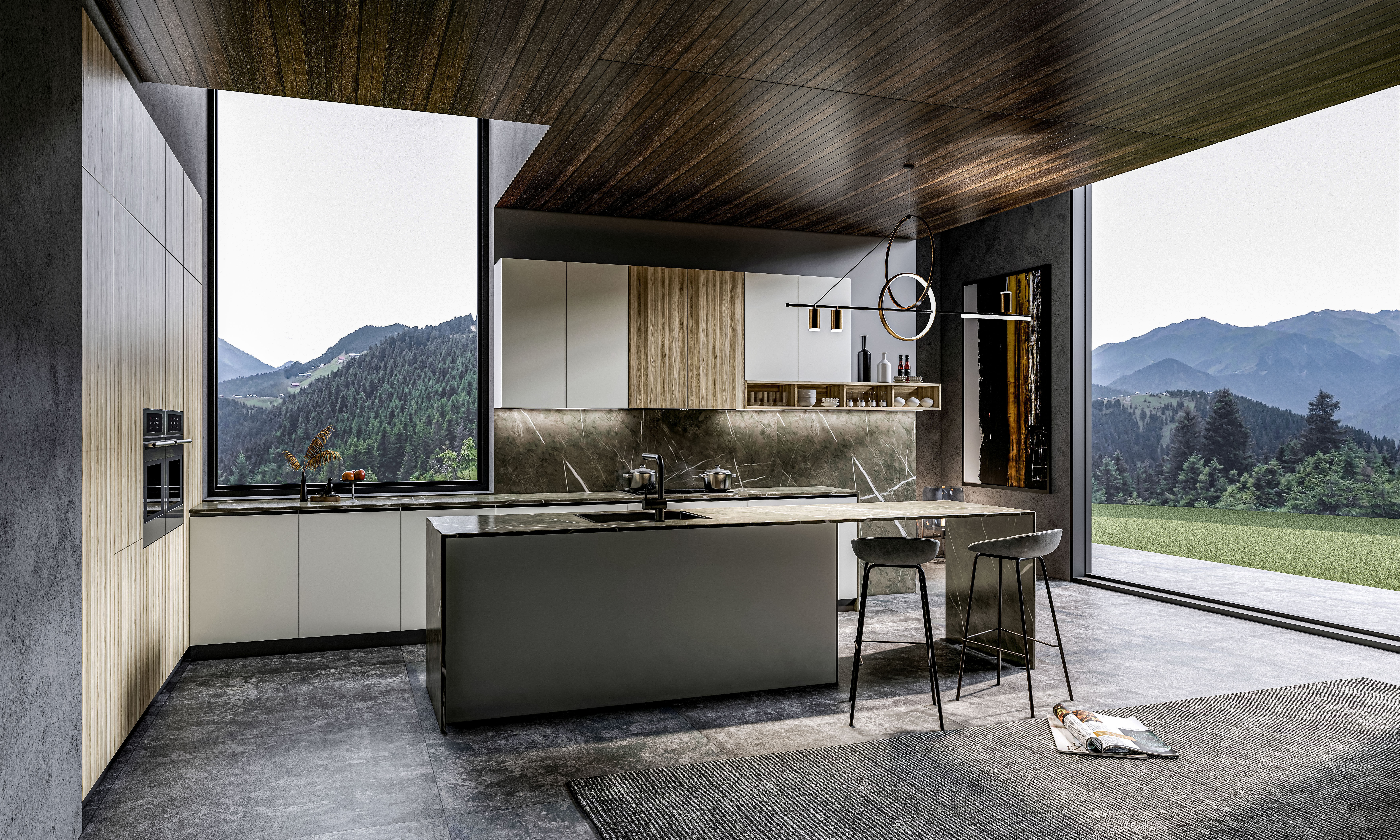 Kitchen fully parametric  Resizable manufacturable  0021 3D model_15