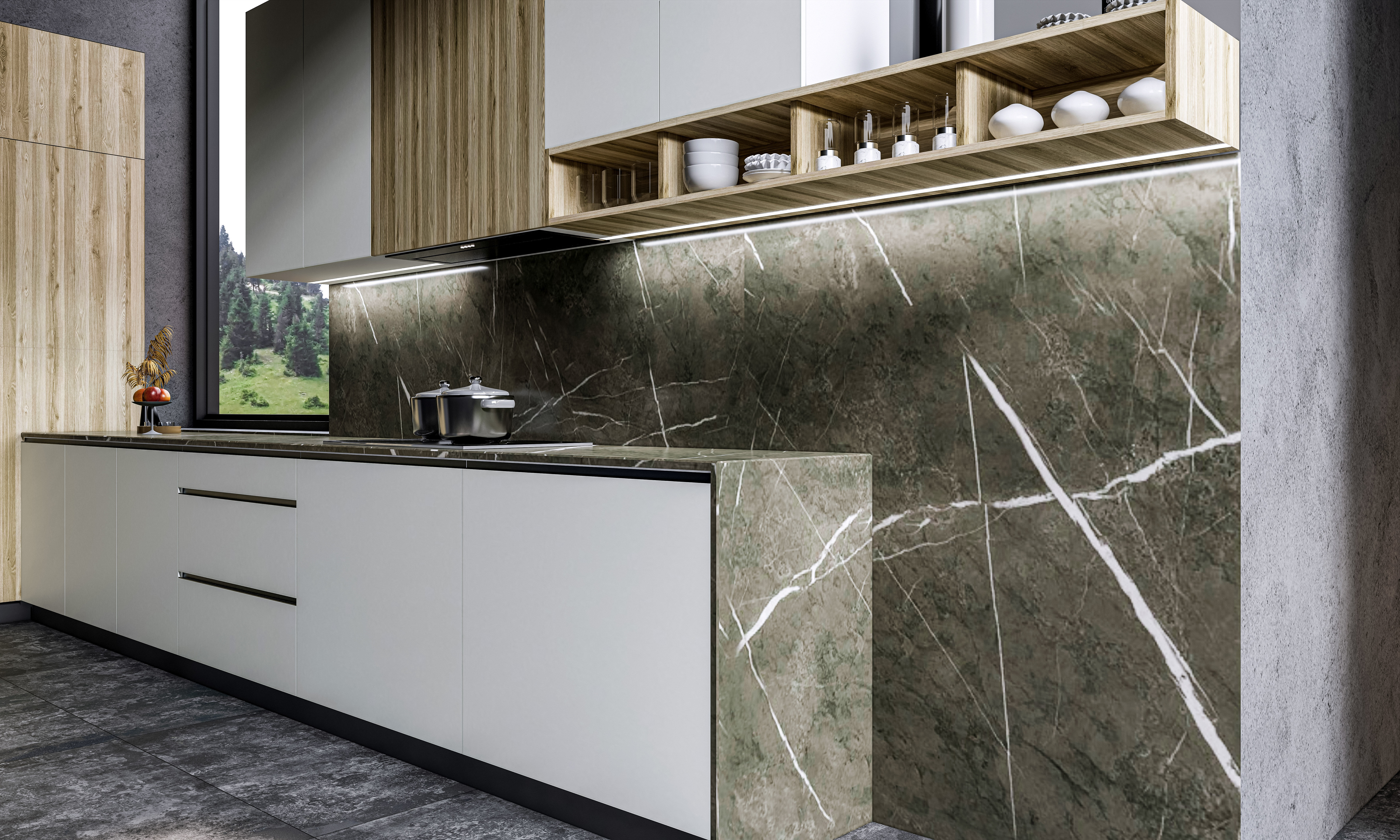 Kitchen fully parametric  Resizable manufacturable  0021 3D model_4